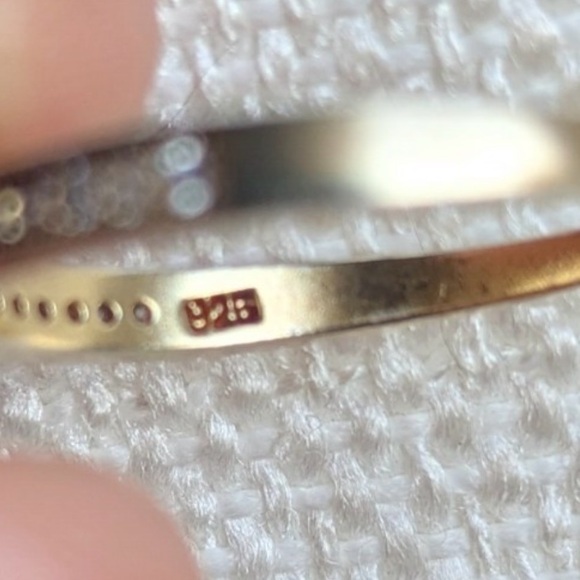 Vintage Sterling Silver Fleur-de-Lis & CZ Ring - Picture 2 of 3